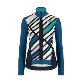 SANTINI Kolesarski dres z dolgimi rokavi zimski - CORAL RAGGIO LADY - modra