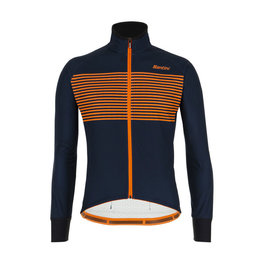 SANTINI Kolesarska  podaljšana jakna - COLORE - modra/oranžna