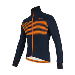 SANTINI Kolesarska  podaljšana jakna - COLORE - modra/oranžna