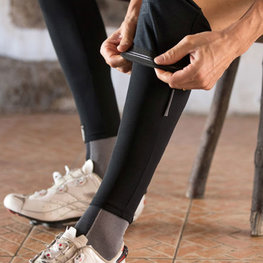 SANTINI Kolesarski nogavčki - TOTUM - črna