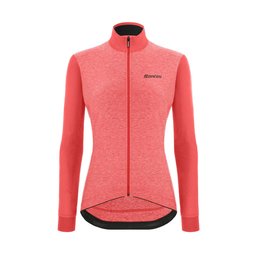 SANTINI Kolesarski dres z dolgimi rokavi zimski - COLORE PURO LADY W - rožnata