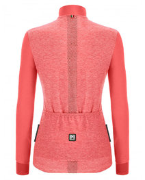 SANTINI Kolesarski dres z dolgimi rokavi zimski - COLORE PURO LADY W - rožnata