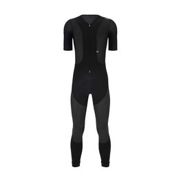 SANTINI Kolesarske dolge hlače z naramnicami - VEGA DRY - črna/antracit