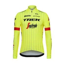 SANTINI Kolesarski dres z dolgimi rokavi zimski - TREK SEGAFREDO 2018 - rumena/črna