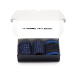 SANTINI Kolesarske klasične nogavice - MIX SOXBOX - črna/modra