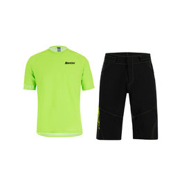 SANTINI Kolesarski MTB set - SASSO MTB  - zelena/črna