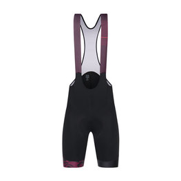 SANTINI Kolesarske kratke hlače z naramnicami - LA VUELTA 2018 - črna/vijolična