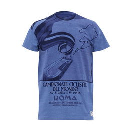 SANTINI Kolesarska  majica s kratkimi rokavi - UCI STORY - modra/večbarvno