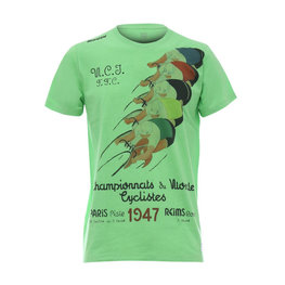 SANTINI Kolesarska  majica s kratkimi rokavi - UCI STORY - zelena/večbarvno