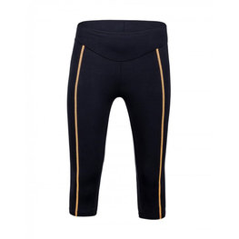 SANTINI Kolesarske 3/4 hlače brez naramnic - WORUN LADY - oranžna/črna