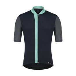 SANTINI Kolesarski dres s kratkimi rokavi - ORIGINE - svetlo modra/črna