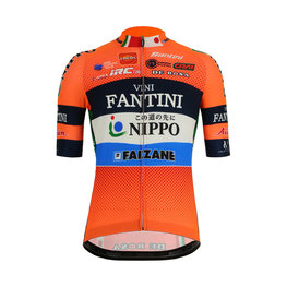 SANTINI Kolesarski dres s kratkimi rokavi - NIPPO FANTINI 2019 - modra/črna/oranžna/bela