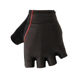 SANTINI Kolesarske rokavice s kratkimi prsti - SOFFIO - zelena/črna