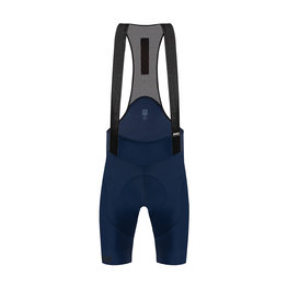 SANTINI Kolesarske kratke hlače z naramnicami - TONO PURO - modra