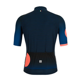 SANTINI Kolesarski dres s kratkimi rokavi - KARMA MILLE - modra/rožnata