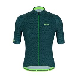 SANTINI Kolesarski dres s kratkimi rokavi - KARMA KITE - zelena