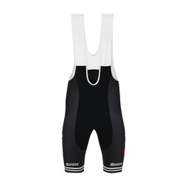 SANTINI Kolesarske kratke hlače z naramnicami - TREK 2019 PRIME - bela/črna