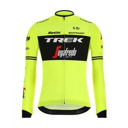 SANTINI Kolesarski dres z dolgimi rokavi zimski - TREK 2019 CLASSE WNT - črna/rumena