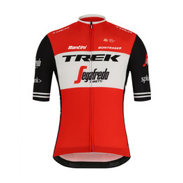 SANTINI Kolesarski dres s kratkimi rokavi - TREK 2019 BLEND - rdeča/bela/črna