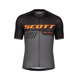 SCOTT Kolesarski dres s kratkimi rokavi - RC TEAM 10 - črna/oranžna