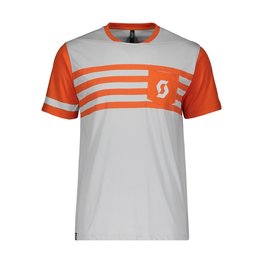 SCOTT Kolesarska  majica s kratkimi rokavi - TRAIL FLOW DRI - oranžna/siva