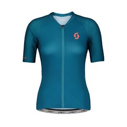 SCOTT Kolesarski dres s kratkimi rokavi - RC PREMIUM LADY - modra