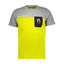 SCOTT Kolesarska  majica s kratkimi rokavi - FACTORY TEAM - rumena/siva/črna