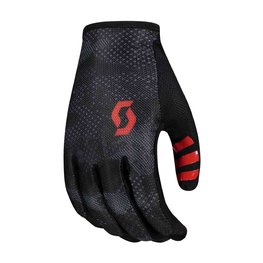 SCOTT Kolesarske  rokavice z dolgimi prsti - TRACTION LF - črna/rdeča