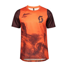 SCOTT Kolesarski dres s kratkimi rokavi - TRAIL VERTIC - bordo/rdeča