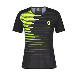 SCOTT Kolesarska  majica s kratkimi rokavi - RC RUN LADY - črna/rumena