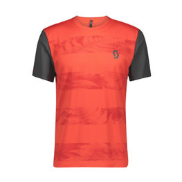 SCOTT Kolesarski dres s kratkimi rokavi - TRAIL FLOW - rdeča