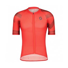 SCOTT Kolesarski dres s kratkimi rokavi - RC PREMIUM CLIMBER - siva/rdeča