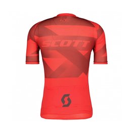 SCOTT Kolesarski dres s kratkimi rokavi - RC PREMIUM CLIMBER - siva/rdeča