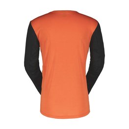 SCOTT Kolesarski dres z dolgimi rokavi poletni - TRAIL VERTIC LS - črna/oranžna
