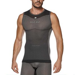 SIX2 Kolesarska  majica brez rokavov - SML BT - črna