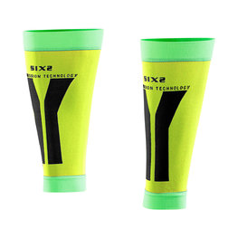 SIX2 Kolesarske  gamaše do kolen - CALF - rumena/zelena