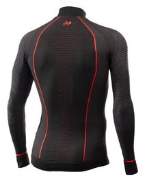 SIX2 Kolesarska  majica z dolgimi rokavi - TS3 W CU - rdeča/črna