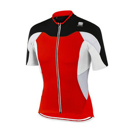SPORTFUL Kolesarski dres s kratkimi rokavi - CRANK - rdeča/bela/črna