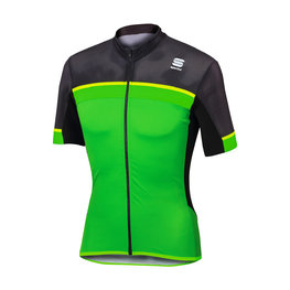 SPORTFUL Kolesarski dres s kratkimi rokavi - PISTA - siva/zelena