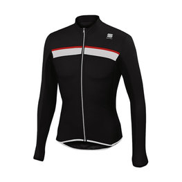 SPORTFUL Kolesarski dres z dolgimi rokavi poletni - PISTA SUMMER - rdeča/črna/bela