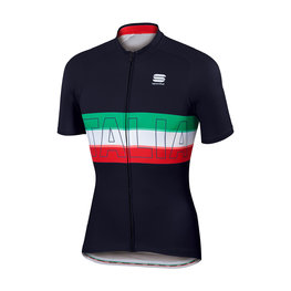 SPORTFUL Kolesarski dres s kratkimi rokavi - ITALIA - črna