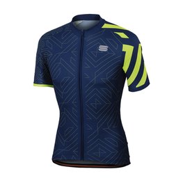 SPORTFUL Kolesarski dres s kratkimi rokavi - PRISM - modra/rumena