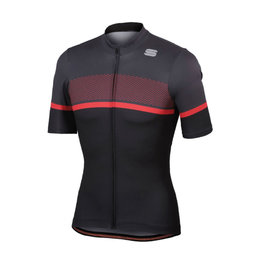 SPORTFUL Kolesarski dres s kratkimi rokavi - FREQUENCE - črna/rdeča/siva