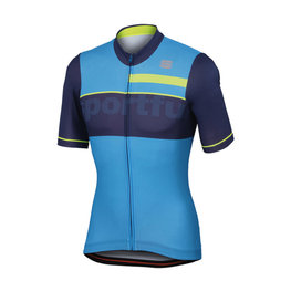 SPORTFUL Kolesarski dres s kratkimi rokavi - SQUADRA CORSE - rumena/modra/svetlo modra