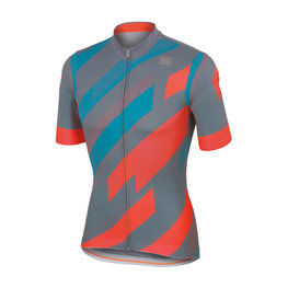 SPORTFUL Kolesarski dres s kratkimi rokavi - VOLT - modra/rožnata/siva