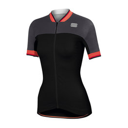 SPORTFUL Kolesarski dres brez rokavov - GRACE LADY - črna/siva