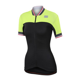 SPORTFUL Kolesarski dres brez rokavov - GRACE LADY - rumena/črna