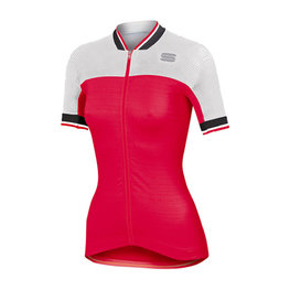 SPORTFUL Kolesarski dres brez rokavov - GRACE LADY - bela/rdeča