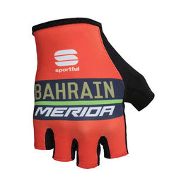 SPORTFUL Kolesarske rokavice s kratkimi prsti - BAHRAIN MERIDA 2018 - rdeča/črna/modra