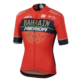 SPORTFUL Kolesarski dres s kratkimi rokavi - BAHRAIN MERIDA 2018 - modra/rdeča